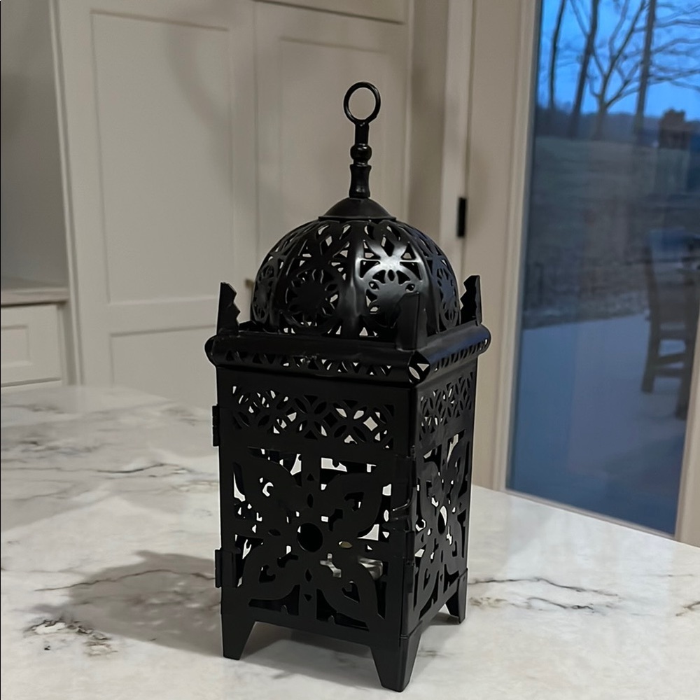 Brown Square Lantern 10”